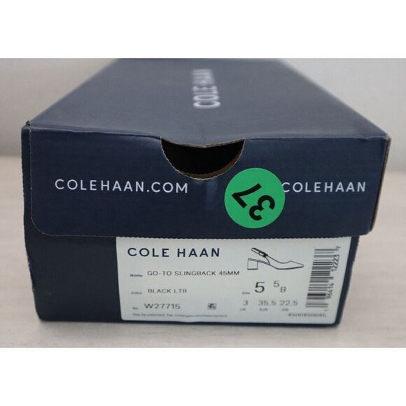 Cole Haan W27715 Women's 5.5B Black Leather The Go-To Slingback Pump 45MM - Picture 9 of 9